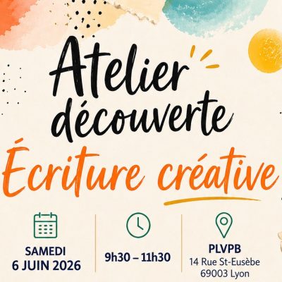 Flyer atelier découverte ecriture 6 juin 2026 icone