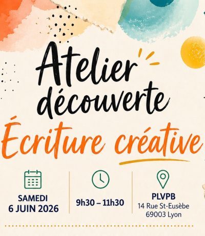 Flyer atelier découverte ecriture 6 juin 2026 icone